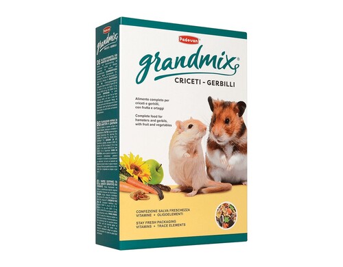 Корм Padovan Grandmix criceti для хомяков и мышей комплексный основной - 1 кг повседневный премиум для взрослых Импортный корм 1 уп. х 1 шт. х 1 кг