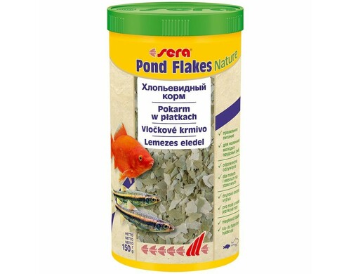 Sera Pond Flakes Корм для прудовых рыб - 1 л для взрослых рыб Импортный корм 1 уп. х 1 шт. х 0.18 кг