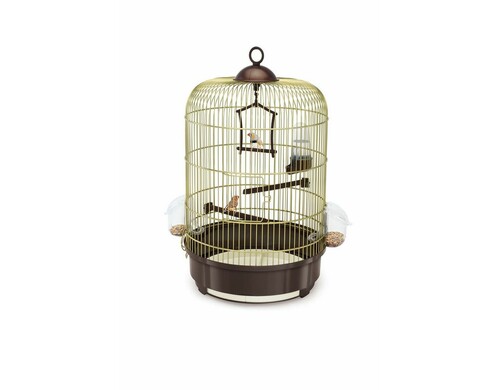 Imac Milly клетка для птиц круглая, золотая, 33х48 см Италия 1 уп. х 1 шт. х 1.81 кг