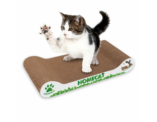 HOMECAT Мятная волна когтеточка из гофрокартона, 48х25х8 см для всех возрастов Россия 1 уп. х 1 шт. х 0.758 кг