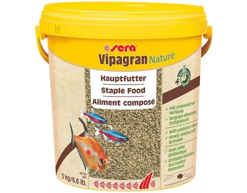 Sera Vipagran Корм для рыб основной в гранулах - 10 л повседневный для взрослых рыб Импортный корм 1 уп. х 1 шт. х 3 кг
