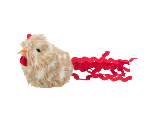 Trixie Игрушка для кошек Петушок, 8 см, с пищалкой, плюш, бежевый Китай 1 уп. х 1 шт. х 0.1 кг