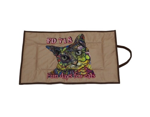 Кошка Василиса лежак-одеяло для кошек синий/розовый 40*60 см Россия 1 уп. х 1 шт. х 0.35 кг