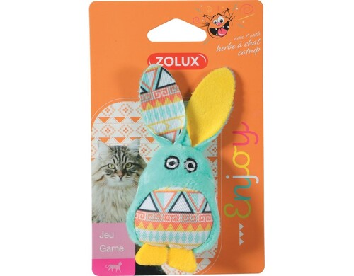 Zolux Игрушка &quot;Кролик из капусты&quot; для кошек, с кошачьей мятой, бирюзовый 1 уп. х 1 шт. х 0.006 кг