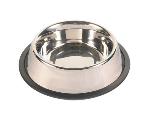 Миска Trixie для собак с резинкой металлическая Ф24 см 2,8 л премиум Индия 1 уп. х 1 шт. х 0.48 кг