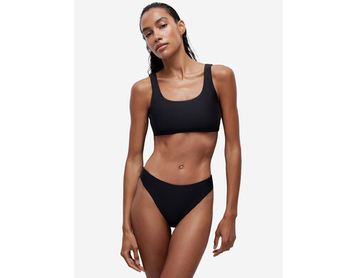 Купальные трусы - слипы со средней посадкой belle you, Черный