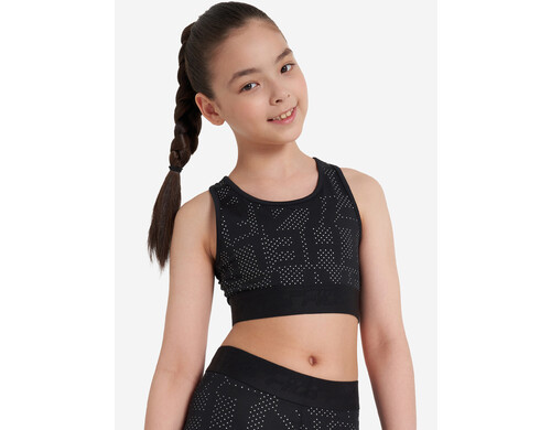 Топ бра спортивный для девочек FILA, Черный