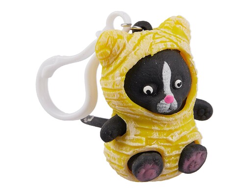 Брелок-мялка Котик кигуруми черный (PU) (6см) (12-2799-202405-M2)