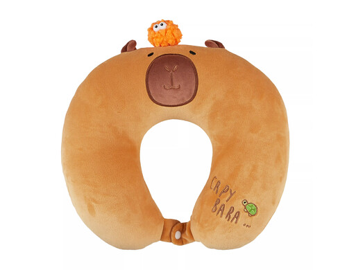 Подголовник с кнопкой Капибара (текстиль) (30х30) (12-35011-PP9)