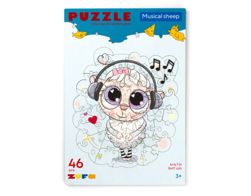 Деревянные игрушки Zufa Пазл из дерева  Музыкальная Овечка