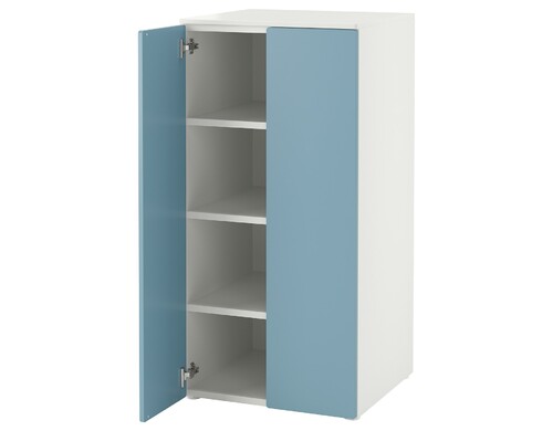 Шкаф Ikea Smastad / Platsa, 60х57х123 см, белый/синий