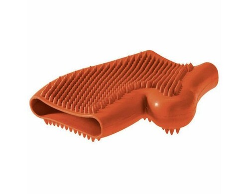 Резиновая перчатка HUNTER для вычесывания шерсти, оранжевый