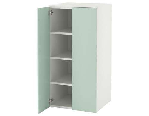 Шкаф Ikea Smastad / Platsa, 60х57х123 см, белый/светло-зеленый