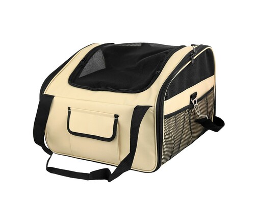 Сумка-переноска для животных Не Один Дома Мокко, бежевая 44х37х30см