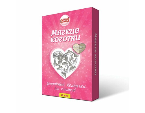 Мягкие коготки Cliny жемчужно-белые 40шт