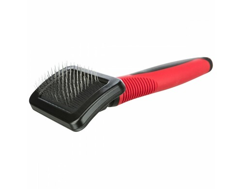 Щетка для животных TRIXIE мягкая, пластик/металлическая щетина 12x16см
