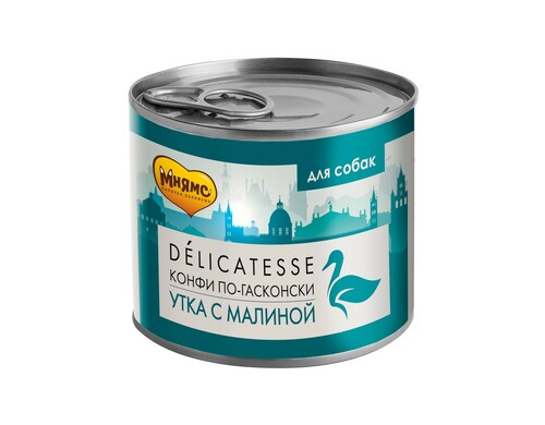 Корм для собак МНЯМС Конфи по-гасконски утка с малиной банка 200г