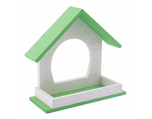 Кормушка для птиц ДАРЭЛЛ Конфетти уличная дерево, зеленая 215х80хh195мм