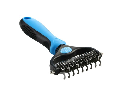 Инструмент для стриппинга для собак SIMA LAND Пижон двухстор.шир., 17 лезв.,с рифл.ручкой, 17,5х10см