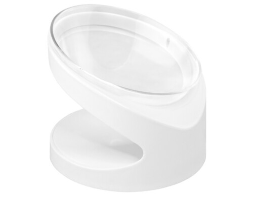 Миска для животных Не Один Дома Хрусталик белая 14х13х14см