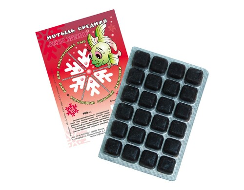 Корм для рыб АКВА МЕНЮ Мотыль средний мороженный корм для всех видов рыб 100мл