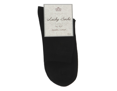 Носки мужские однотонные Lucky Socks черные 1 пара
