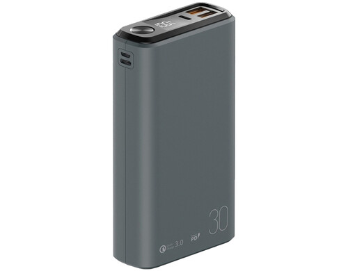 Внешний аккумулятор Olmio QS-30 темно-серый