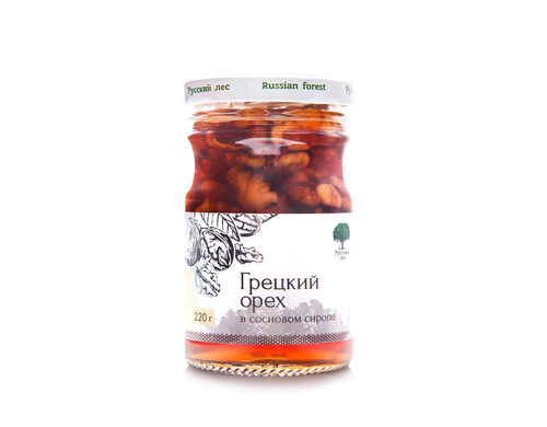 Варенье Русский лес грецкий орех в сиропе из сосновых шишек 220 г