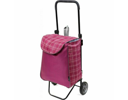 Сумка хозяйственная Ника на колесах вишневая СХ1П/В