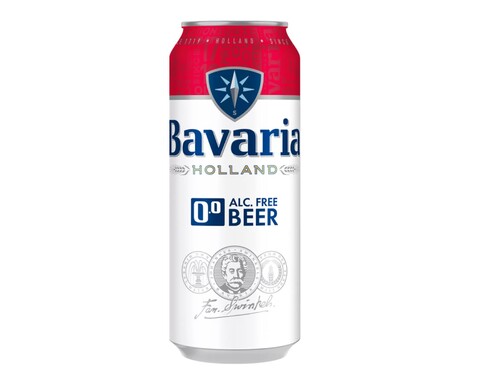 Пиво Бавария светлое безалкогольное пастеризованное фильтрованное банка 0,45 л