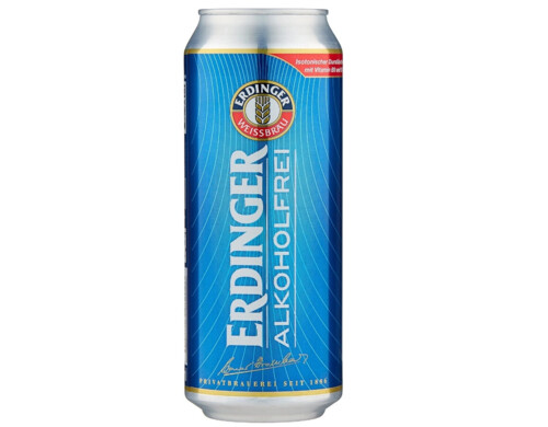 Пиво светлое нефильтрованное Erdinger, Weissbier Alkoholfrei, in can, 0.5 л