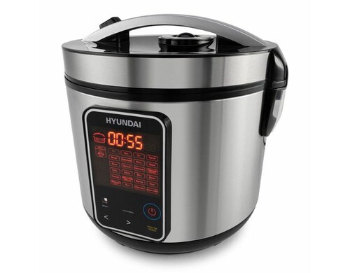 Мультиварка Hyundai HYMC-2400, 900Вт, серебристый/черный