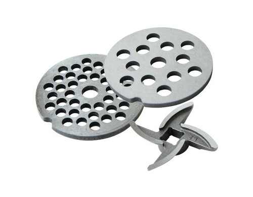 Насадка для мясорубки Аксион две решётки (мелкая и крупная) нож