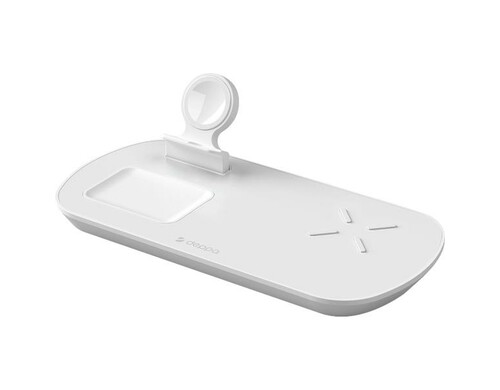 Беспроводное зарядное устройство Deppa 3 в 1: 17.5 Вт белое (24010)