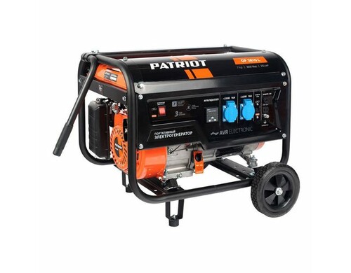 Бензиновый генератор Patriot GP 3810L, 220 В, 3.0кВт, на колёсах [474101545]