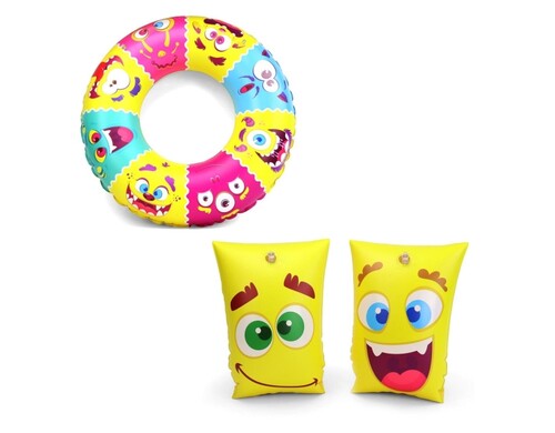 Комплект для плавания: круг + нарукавники ND Play Монстрики