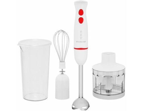 Блендер StarWind SBP2242, погружной, белый/оранжевый