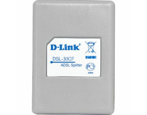 Сплиттер D-Link DSL-30CF/RS DialUp, внешний, белый