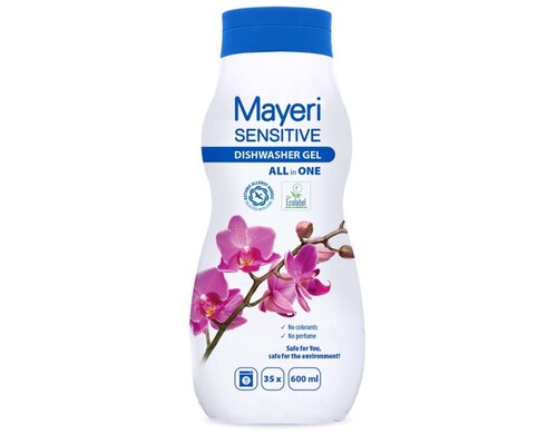 Гель для посудомоечной машины Mayeri Sensitive Эко All-In-One 600 мл