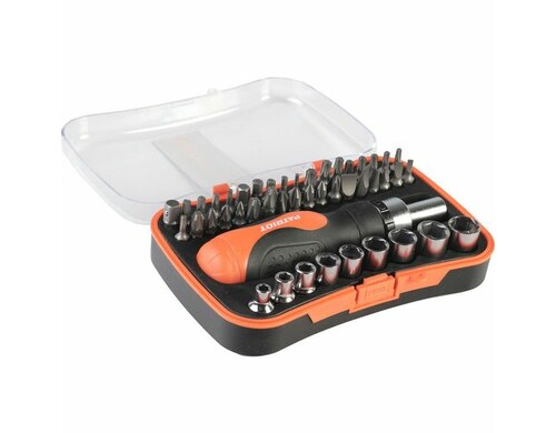 Отвертка с насадками Patriot SPS-46, 46 предметов, в жестком кейсе [350003304]