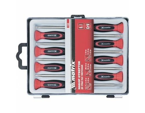 Набор отверток MATRIX 11588, 8 предметов, в жестком кейсе