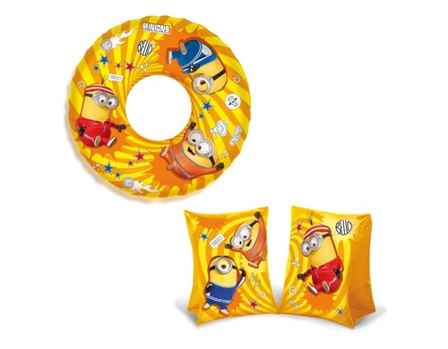 Комплект для плавания: круг + нарукавники ND Play Миньоны