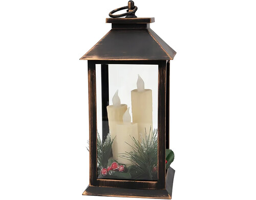 Декоративный фонарь NEON-NIGHT со свечкой 27 см, теплый (513-048)