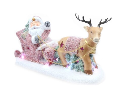 Керамическая фигурка NEON-NIGHT Дед Мороз в санях 30,5см (505-029)