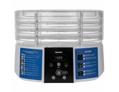 Сушилка для овощей и фруктов Zelmer ZFD1005, белый, 4 поддона