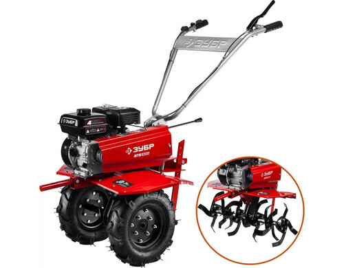 Бензиновый мотоблок с понижающей передачей ЗУБР, 7 л.с., 850 мм, МТБ-400