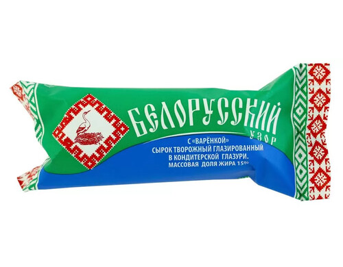 Творожный сырок Белорусский узор с вареной сгущенкой глазированный 15% СЗМЖ 45 г