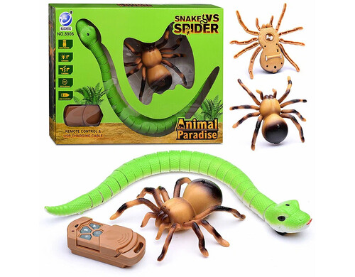 Паук 8906 со змеей, р/у, 27MHz, в коробке