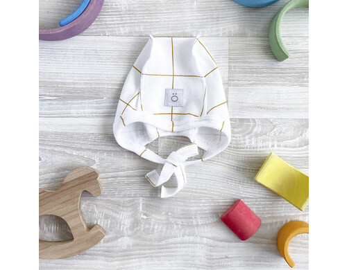 Чепчик детский Mjolk Клетка ,40-44см