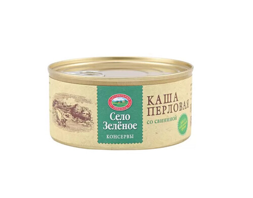 Каша перловая Село Зеленое со свининой 325 г